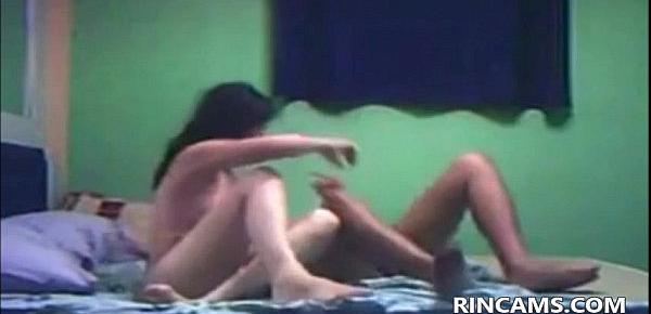  Shy amateur couple first time on webcam